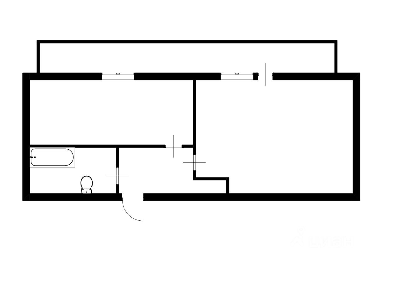 Планировка этой квартиры по данным Циан