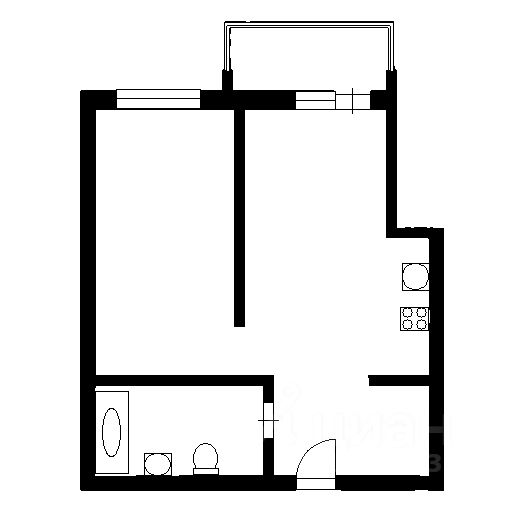 Планировка этой квартиры по данным Циан