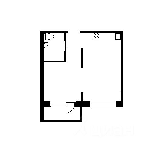 Планировка этой квартиры по данным Циан