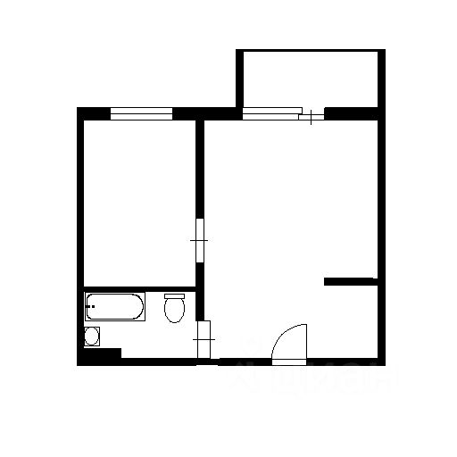 Планировка этой квартиры по данным Циан