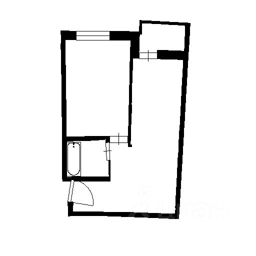 Планировка этой квартиры по данным Циан