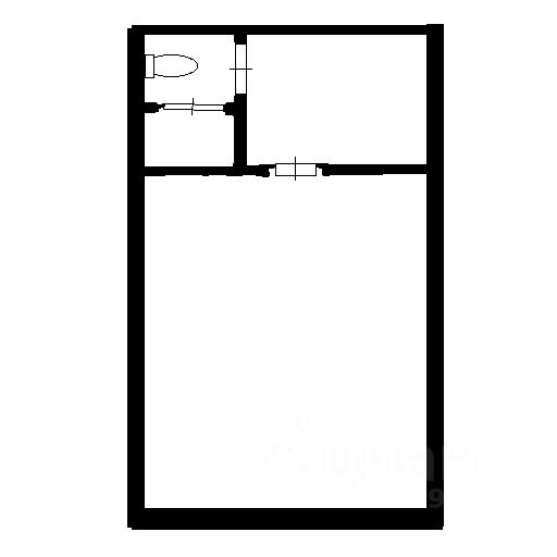 Планировка этой квартиры по данным Циан