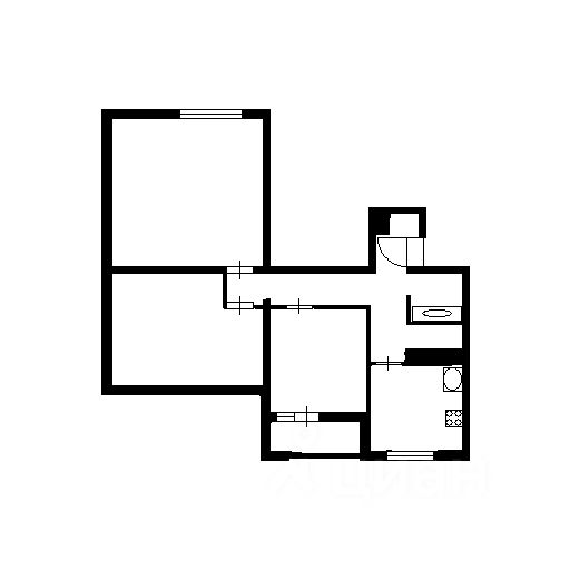 Планировка этой квартиры по данным Циан