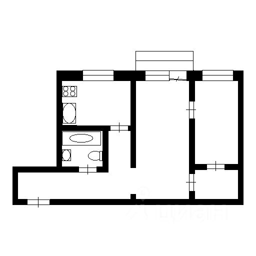 Планировка этой квартиры по данным Циан