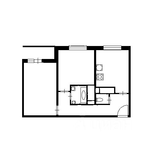 Планировка этой квартиры по данным Циан