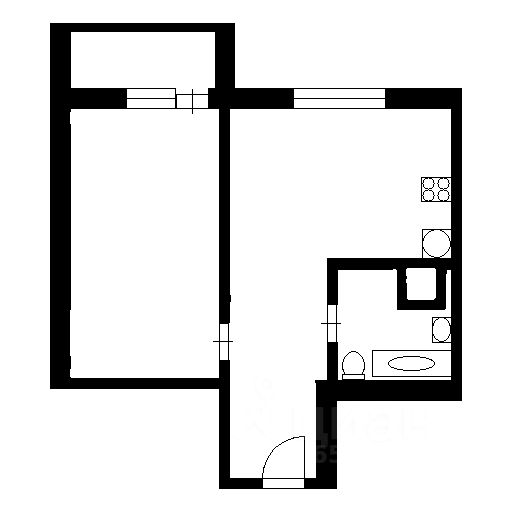 Планировка этой квартиры по данным Циан