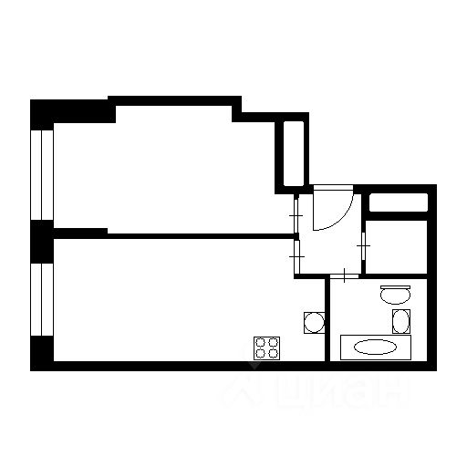 Планировка этой квартиры по данным Циан