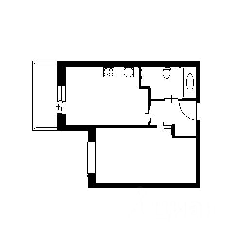 Планировка этой квартиры по данным Циан