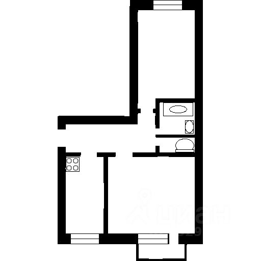 Планировка этой квартиры по данным Циан