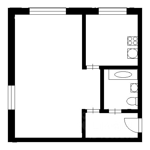 Планировка этой квартиры по данным Циан