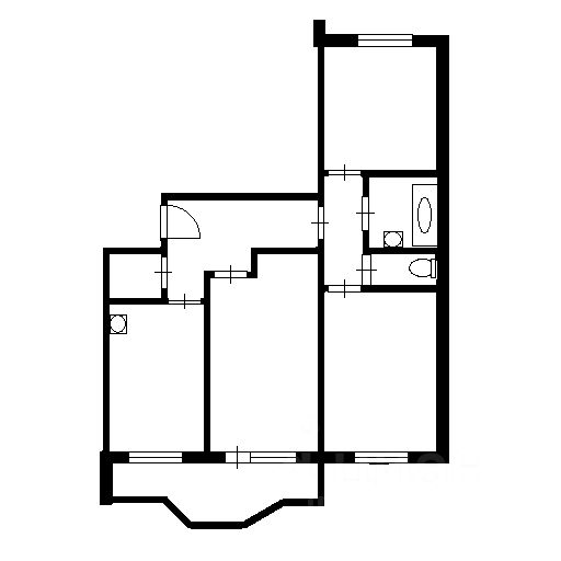 Планировка этой квартиры по данным Циан