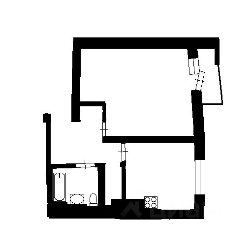 Планировка этой квартиры по данным Циан
