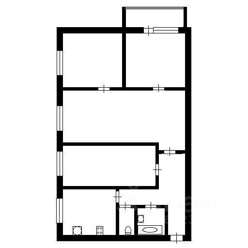 Планировка этой квартиры по данным Циан