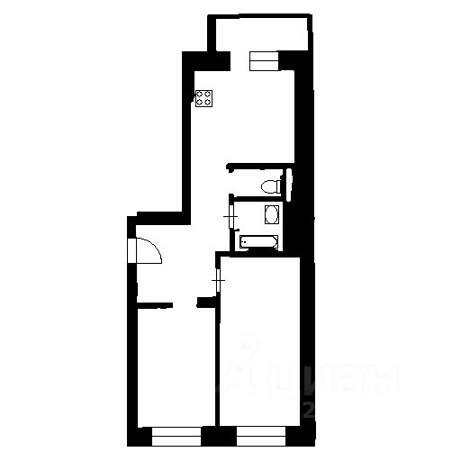 Планировка этой квартиры по данным Циан