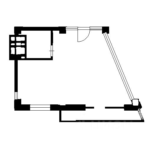 Планировка этой квартиры по данным Циан