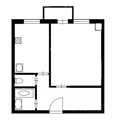 Планировка этой квартиры по данным Циан