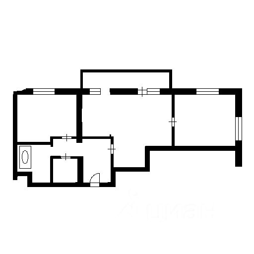 Планировка этой квартиры по данным Циан