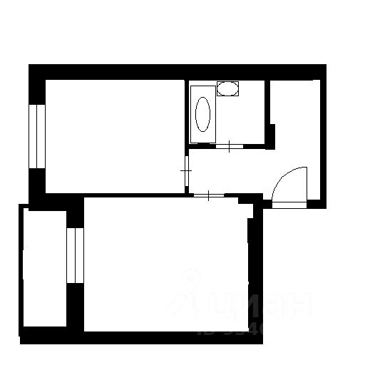 Планировка этой квартиры по данным Циан