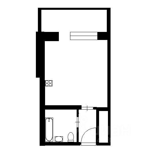 Планировка этой квартиры по данным Циан