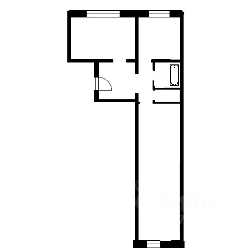 Планировка этой квартиры по данным Циан
