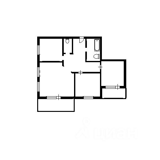 Планировка этой квартиры по данным Циан
