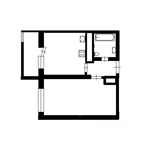 Планировка этой квартиры по данным Циан