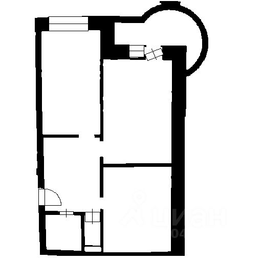 Планировка этой квартиры по данным Циан
