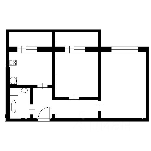 Планировка этой квартиры по данным Циан