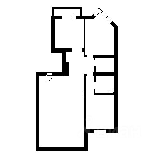 Планировка этой квартиры по данным Циан
