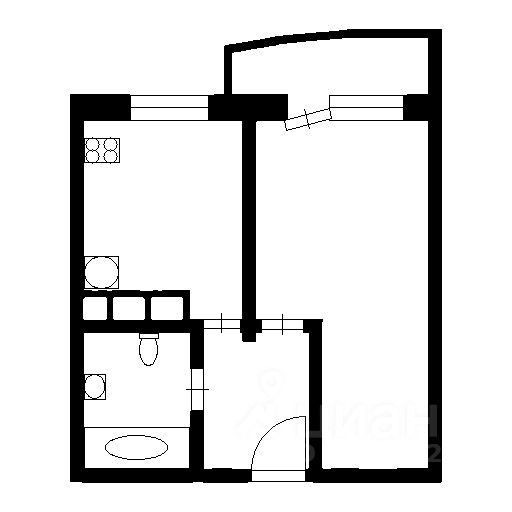 Планировка этой квартиры по данным Циан
