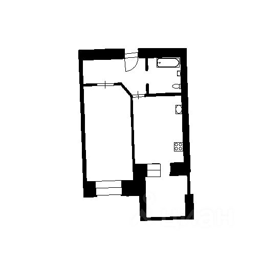 Планировка этой квартиры по данным Циан