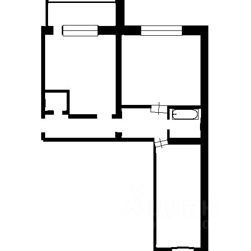 Планировка этой квартиры по данным Циан