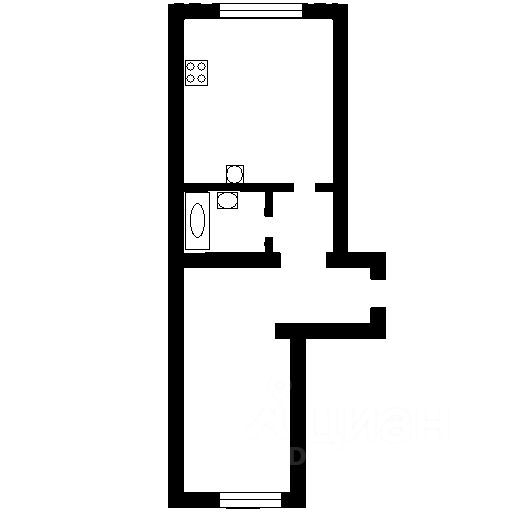 Планировка этой квартиры по данным Циан