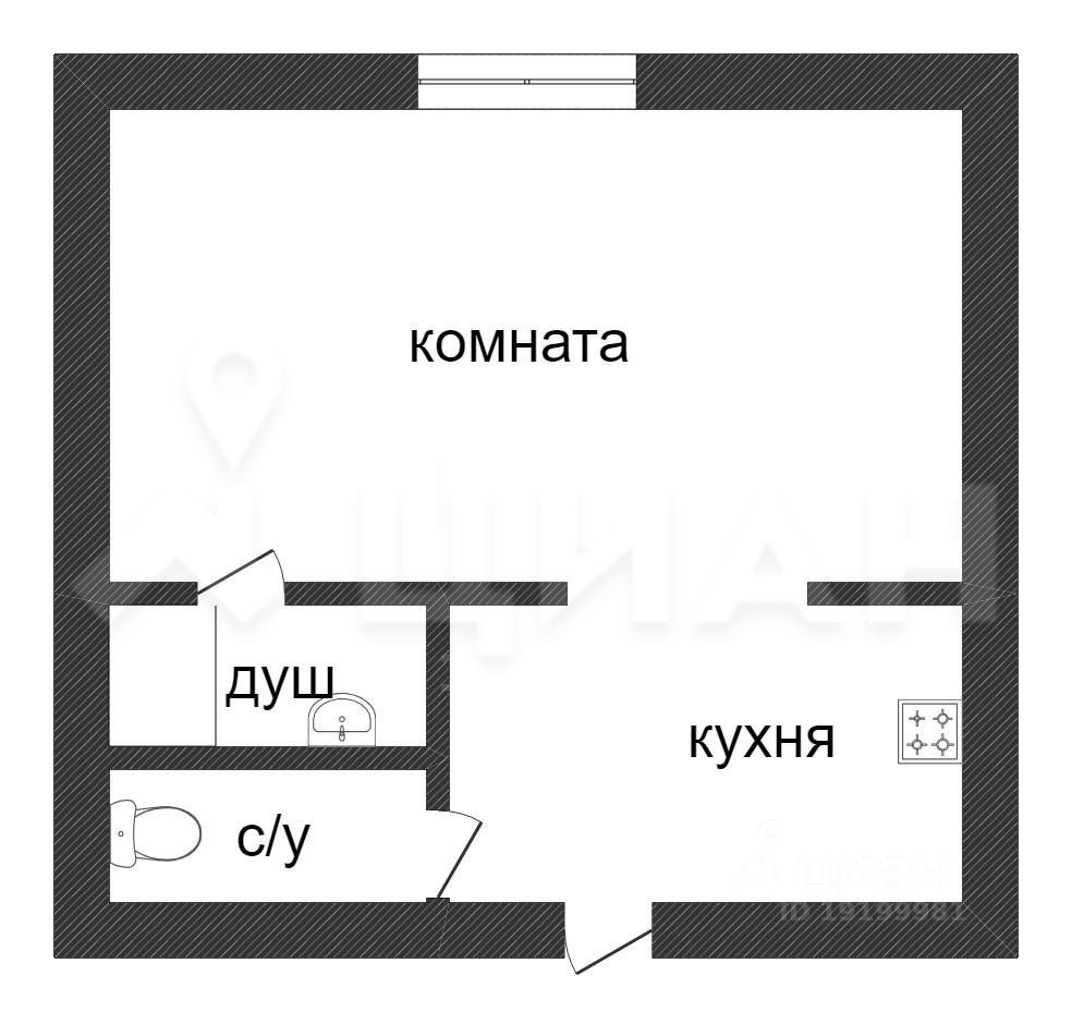 Планировка этой квартиры по данным Циан