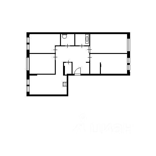 Планировка этой квартиры по данным Циан