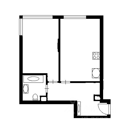 Планировка этой квартиры по данным Циан