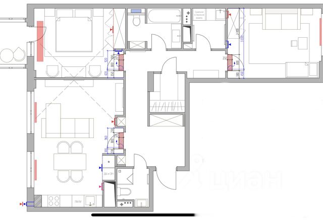 3-комн., 95 м², 17/21 этаж
