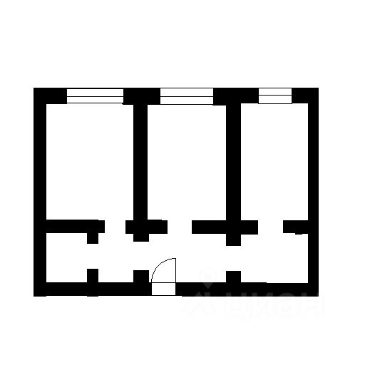 Планировка этой квартиры по данным Циан