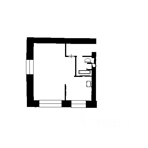 Планировка этой квартиры по данным Циан