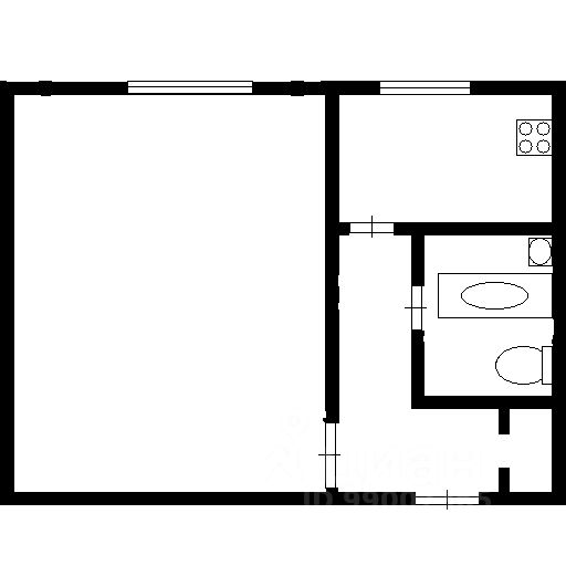 Планировка этой квартиры по данным Циан