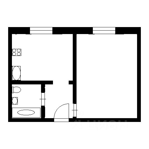 Планировка этой квартиры по данным Циан