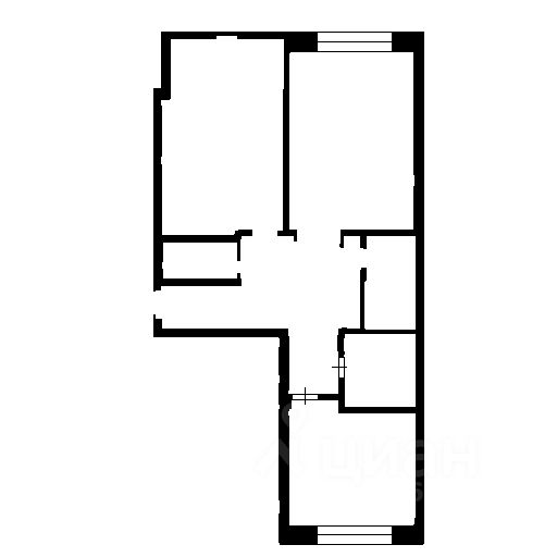 Планировка этой квартиры по данным Циан