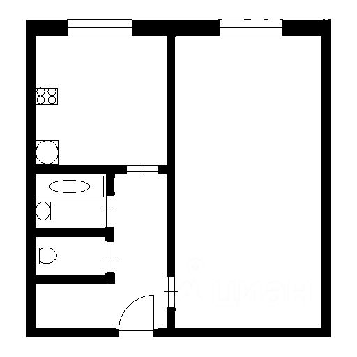 Планировка этой квартиры по данным Циан