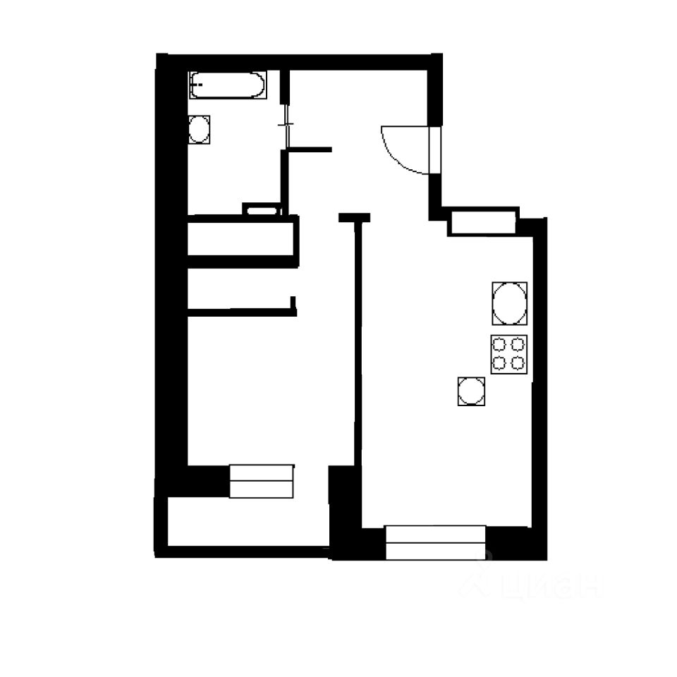 Планировка этой квартиры по данным Циан