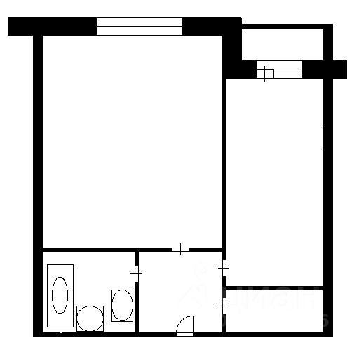Планировка этой квартиры по данным Циан