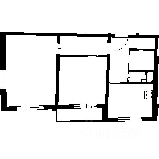 Планировка этой квартиры по данным Циан