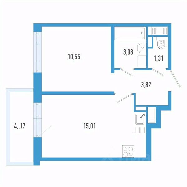 1-комн.кв., 35 м², 8/12 этаж