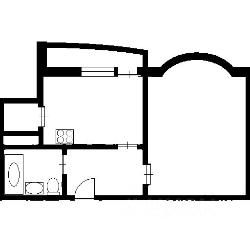 Планировка этой квартиры по данным Циан