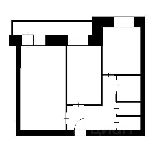 Планировка этой квартиры по данным Циан