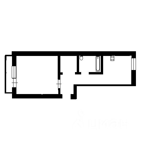 Планировка этой квартиры по данным Циан